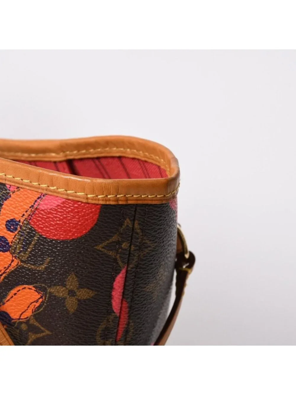 Louis Vuitton Monogram Ramage Neverfull MM Tote Canvas Brown Pink Gold